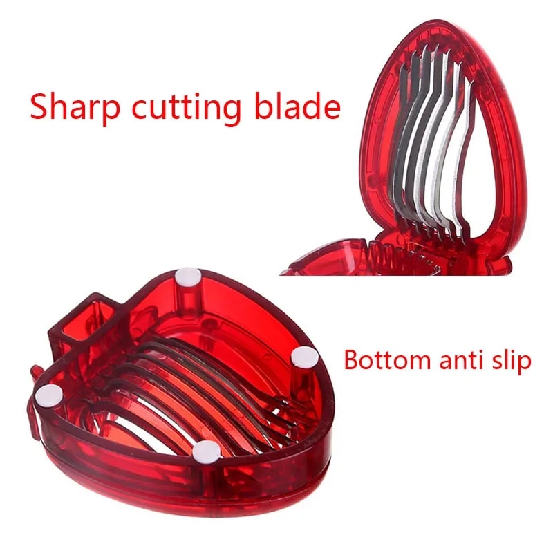 Strawberry Kiwi Fruit Slicer With Egg Cutter And Huller 4