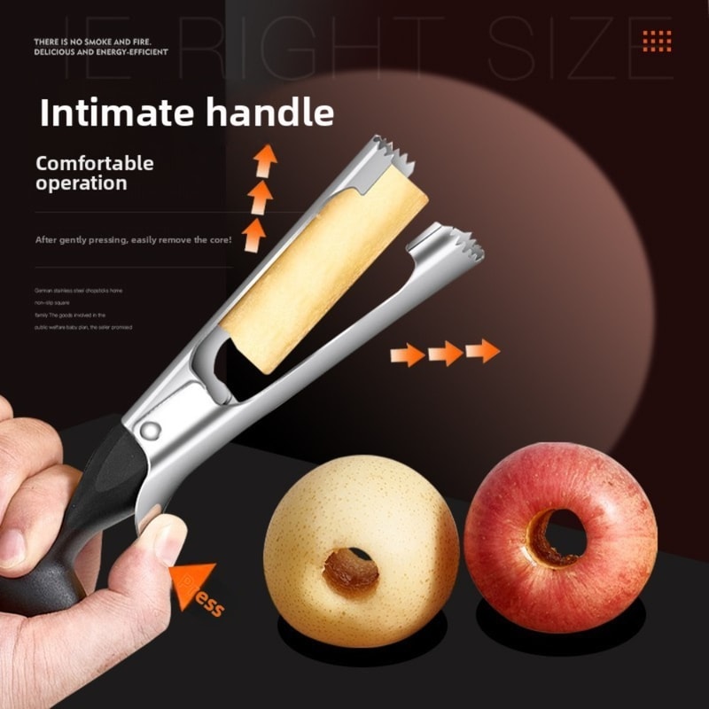 Premium Stainless Steel Apple Corer Fruit Slicer Easy Core Remover Tools 0
