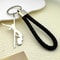 Pole Dance Musical Keychain For Women And Men Stainless Steel Leather Charm 0