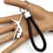 Pole Dance Musical Keychain For Women And Men Stainless Steel Leather Charm 2