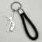 Pole Dance Musical Keychain For Women And Men Stainless Steel Leather Charm 3