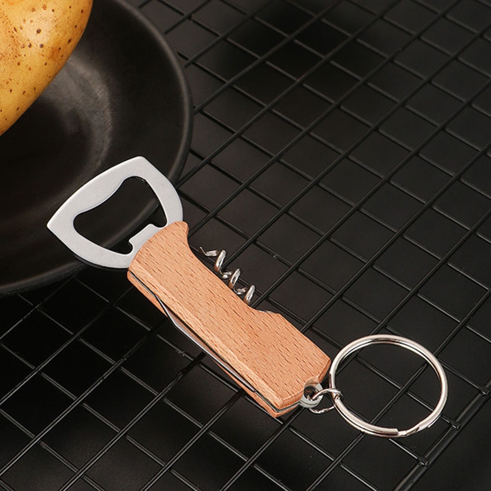 Premium Wooden Bottle & Wine Opener Set for Home & Parties