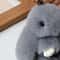 Fluffy Cartoon Rabbit Keychain Pompon Bunny Charm For Bag Or Car 0