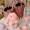 Fluffy Cartoon Rabbit Keychain Pompon Bunny Charm For Bag Or Car 1