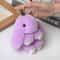 Fluffy Cartoon Rabbit Keychain Pompon Bunny Charm For Bag Or Car 8
