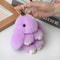 Fluffy Cartoon Rabbit Keychain Pompon Bunny Charm For Bag Or Car 8