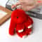 Fluffy Cartoon Rabbit Keychain Pompon Bunny Charm For Bag Or Car 7