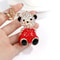 Luxury Rhinestone Mini Bear Keychain For Women Fashion Zinc Alloy Key Ring 4