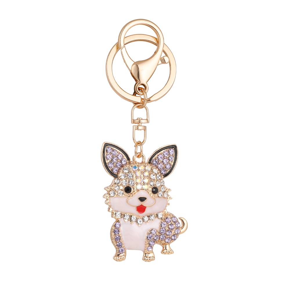 Keychain Handbag Pendant for Women Cute Dog Gift