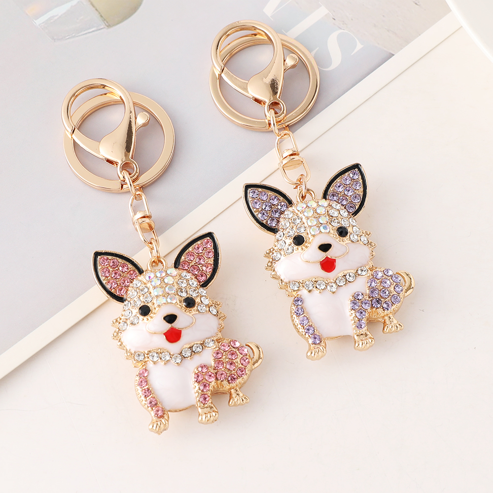 Keychain Handbag Pendant for Women Cute Dog Gift
