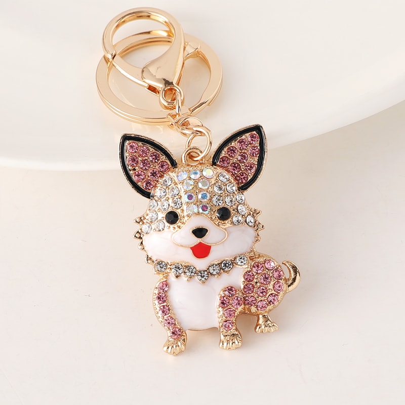 Keychain Handbag Pendant for Women Cute Dog Gift
