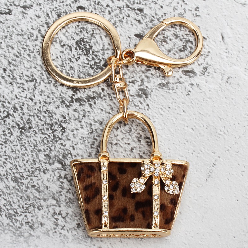 Stylish Leopard Print Bag Keychain Cute Car & Gift Pendant
