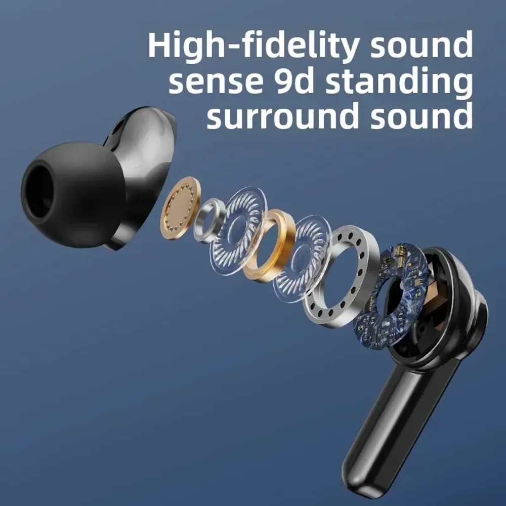 Wireless Bluetooth Earbuds With Noise Reduction Bass Touch Control 4