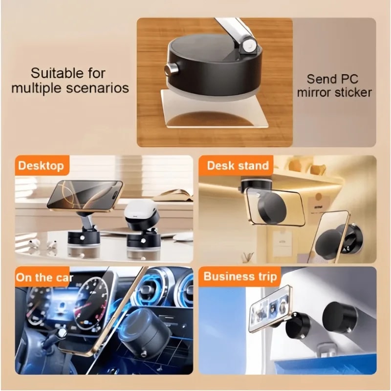 Premium Vacuum Suction Cup Folding Swivel Stand For Mobile Tablet 5
