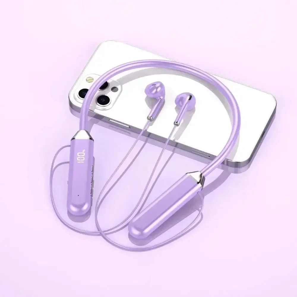 Premium Wireless Neckband Headphones Waterproof Bluetooth Earphones With Mic Stereo Sound 8