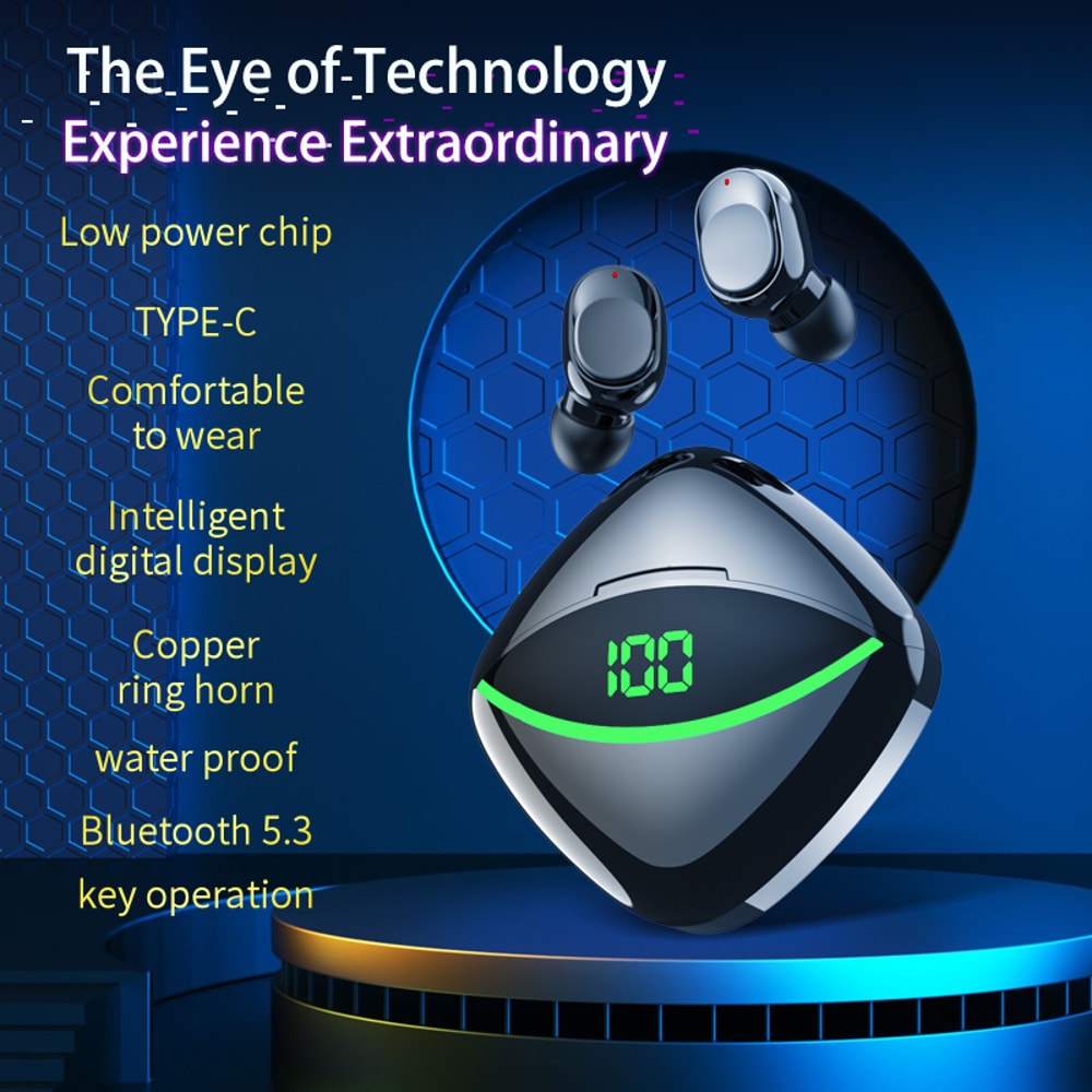 Wireless Bluetooth Earbuds with Stereo Sound & Noise Reduction