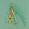 Leather Sunflower Bag Charm Keychain For Women Fashion Accessory Gift 2
