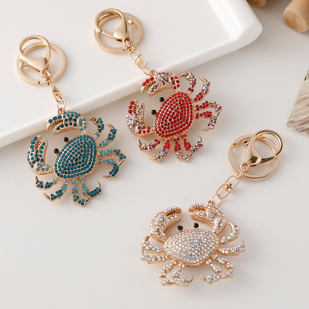 Crystal Crab Keychain Sparkling Beach Souvenir Gift 3