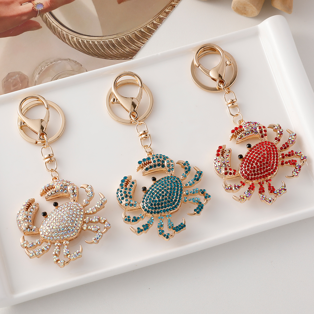 Crystal Crab Keychain Sparkling Beach Souvenir Gift 4