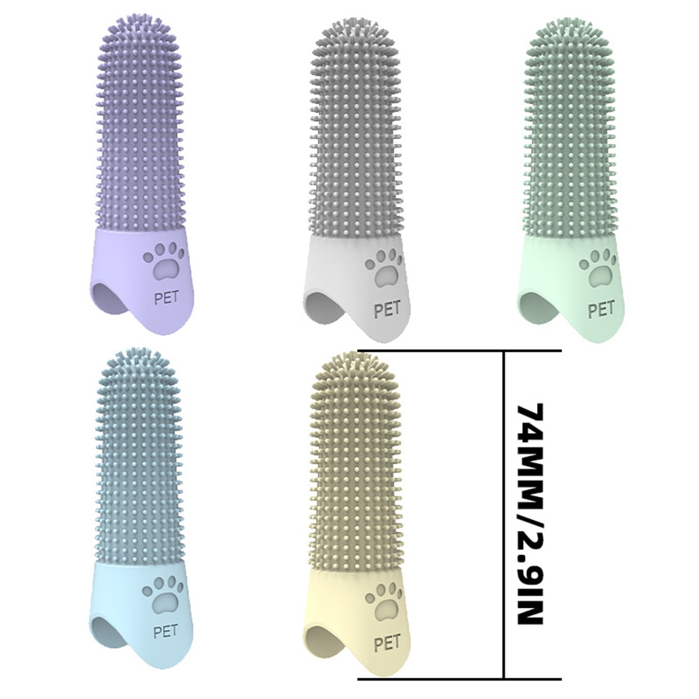 Premium Silicone Pet Toothbrush For Cats Dogs Soft Tartar Removal Dental Care Brush 1