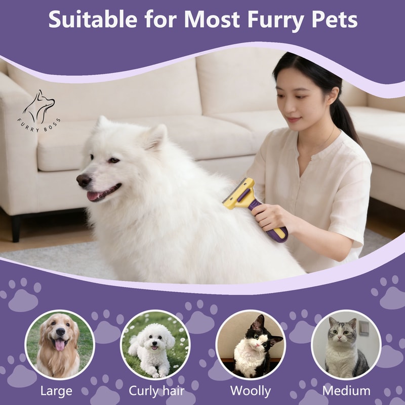 Premium Pet Grooming Brush Deshedding Comb For Teddy Golden Retrievers 1
