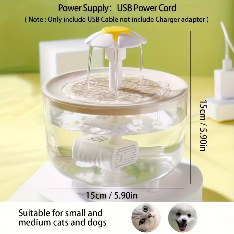 Automatic Pet Water Fountain Silent USB Power Large Capacity Pet Water Dispenser For Cats Dogs 3