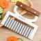 Stainless Steel Wavy Potato Slicer & Crinkle Cut Vegetable Cutter with Ergonomic Vegetable Peeler Handle