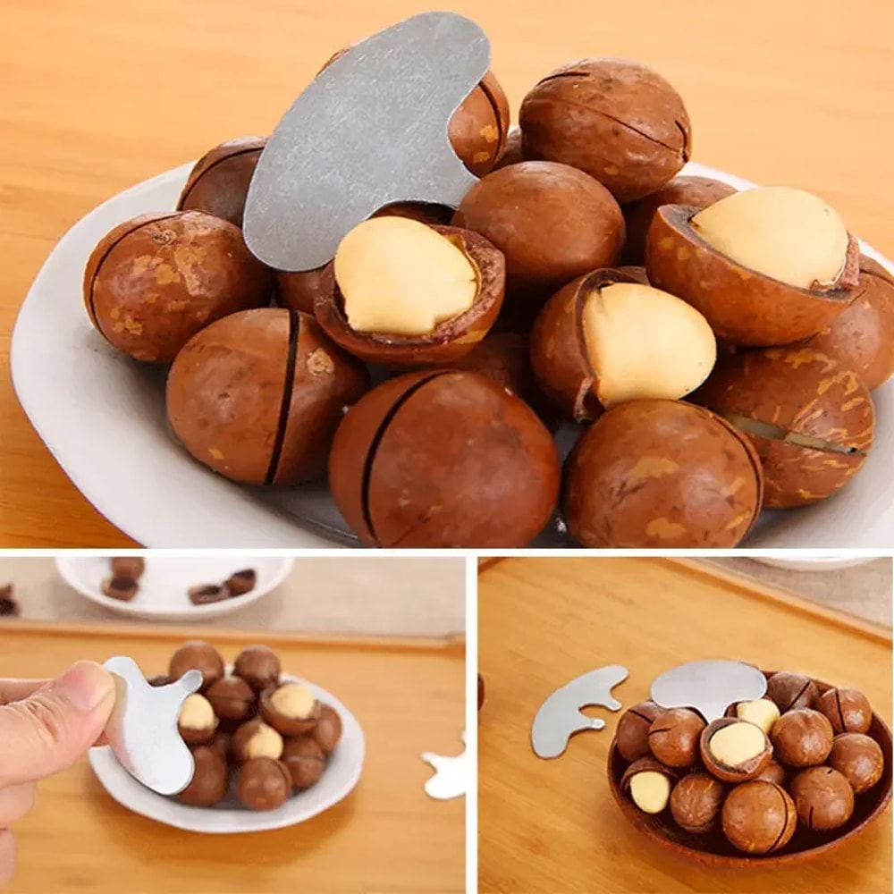 Mini Nut Cracker Tool Stainless Steel Walnut Macadamia Opener 0