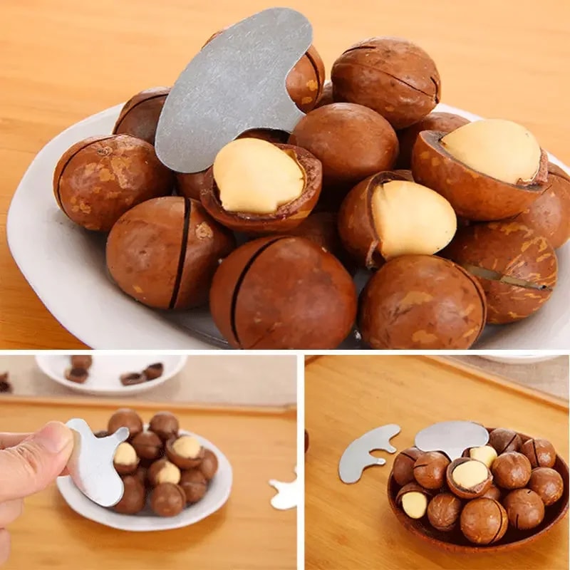 Mini Nut Cracker Tool Stainless Steel Walnut Macadamia Opener 0
