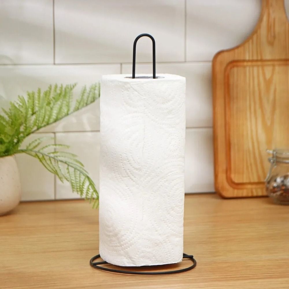 Premium Stainless Steel Paper Towel Holder One Handed Tear Vertical Napkin Rack