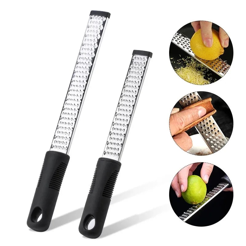 Premium Stainless Steel Kitchen Grater Handheld Cheese Lemon Zester Tool 1