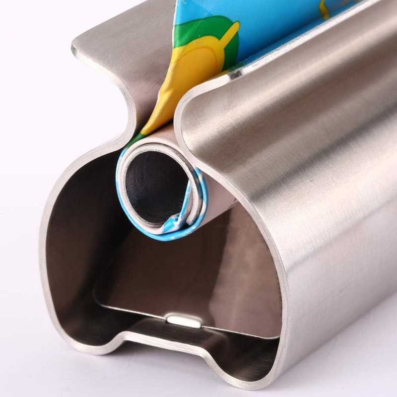 Premium Stainless Steel Toothpaste Squeezer & Tube Roller Dispenser for Ointments & Cosmetics