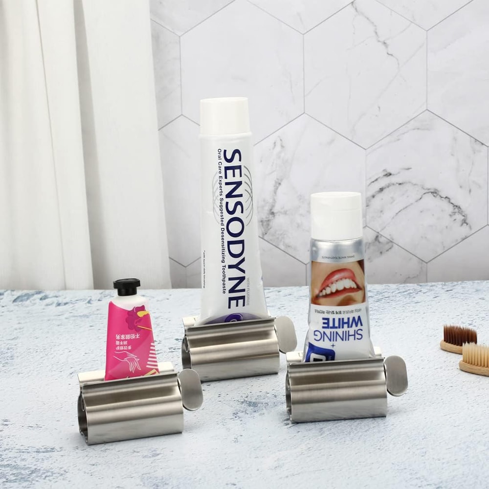 Premium Stainless Steel Toothpaste Squeezer & Tube Roller Dispenser for Ointments & Cosmetics