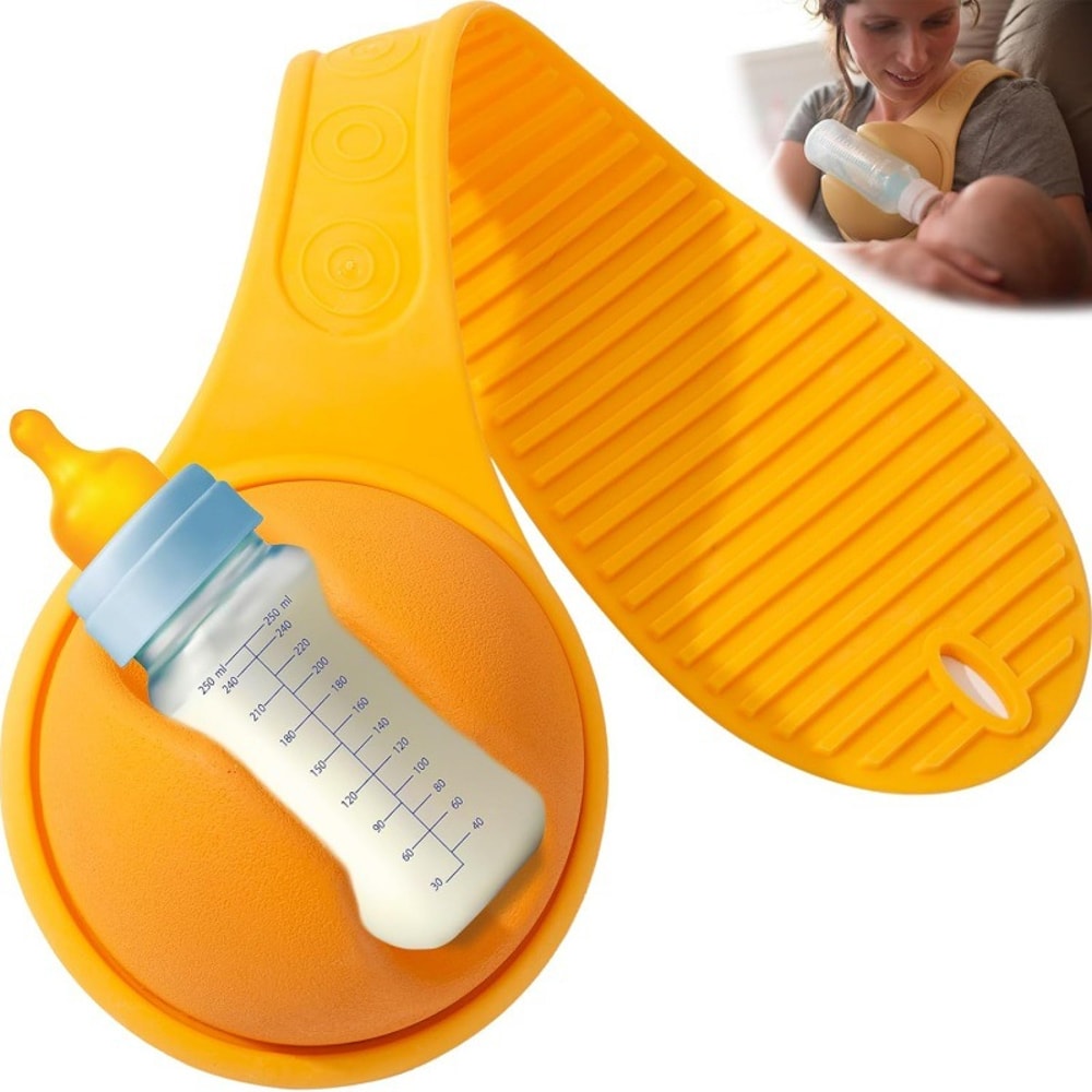 Hands Free Silicone Baby Bottle Holder & Anti Slip Baby Bottle Stand for Effortless Feeding