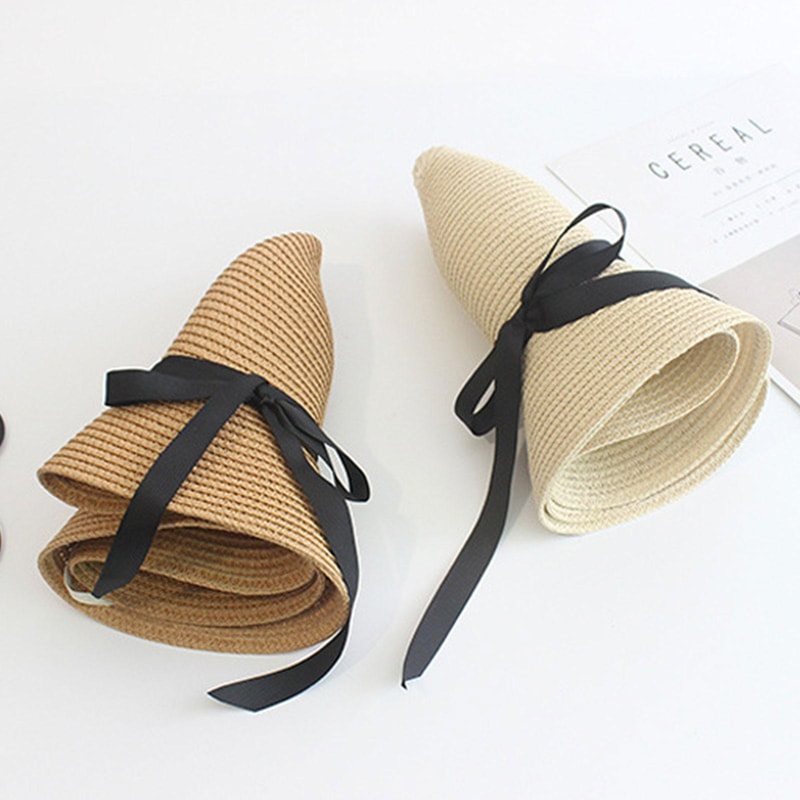 Luxury Foldable Straw Sun Hat For Women Wide Brim Beach Hat 1