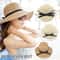 Luxury Foldable Straw Sun Hat For Women Wide Brim Beach Hat 4