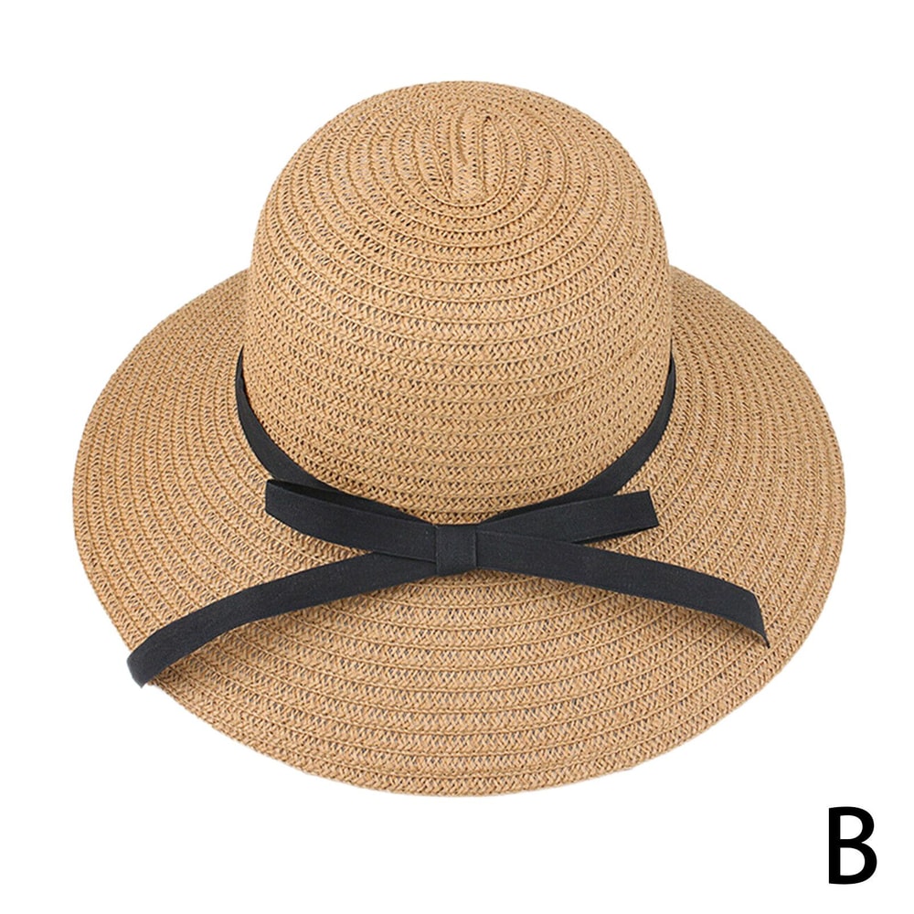 Luxury Foldable Straw Sun Hat For Women Wide Brim Beach Hat 7