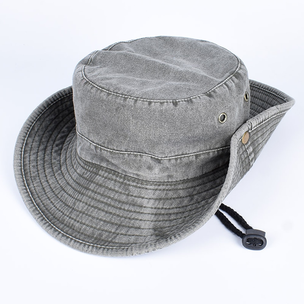 Breathable Cotton Bucket Hat With Wide Brim UV Protection Hat 3