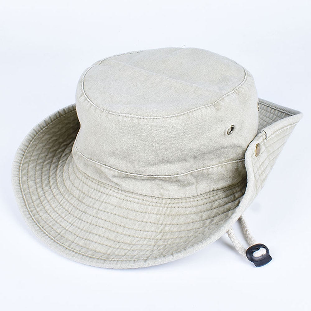 Breathable Cotton Bucket Hat With Wide Brim UV Protection Hat 4