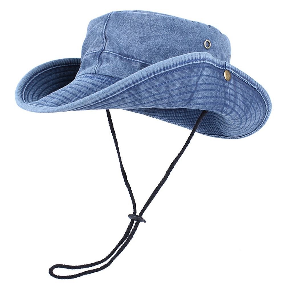 Breathable Cotton Bucket Hat With Wide Brim UV Protection Hat 9
