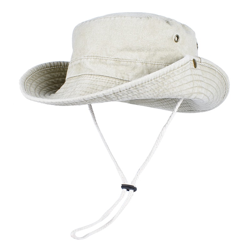 Breathable Cotton Bucket Hat With Wide Brim UV Protection Hat 7