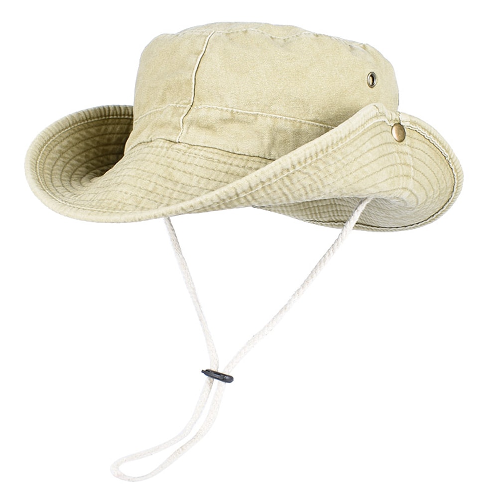 Breathable Cotton Bucket Hat With Wide Brim UV Protection Hat 8