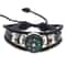 Leather Compass Bracelet Multi Layer Outdoor & Hiking Gear