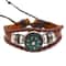Leather Compass Bracelet Multi Layer Outdoor & Hiking Gear
