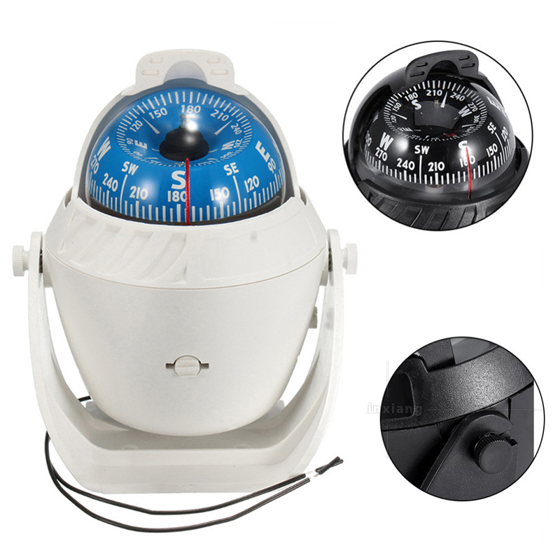 Premium Waterproof Nautical Compass with LED Night Navigation Light