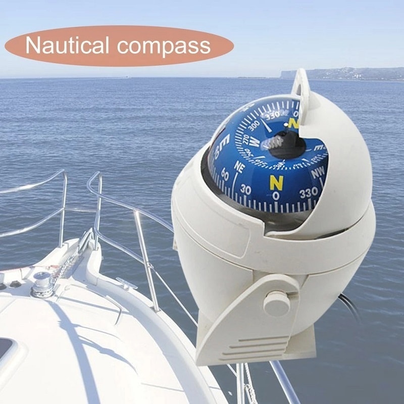 Premium Waterproof Nautical Compass with LED Night Navigation Light