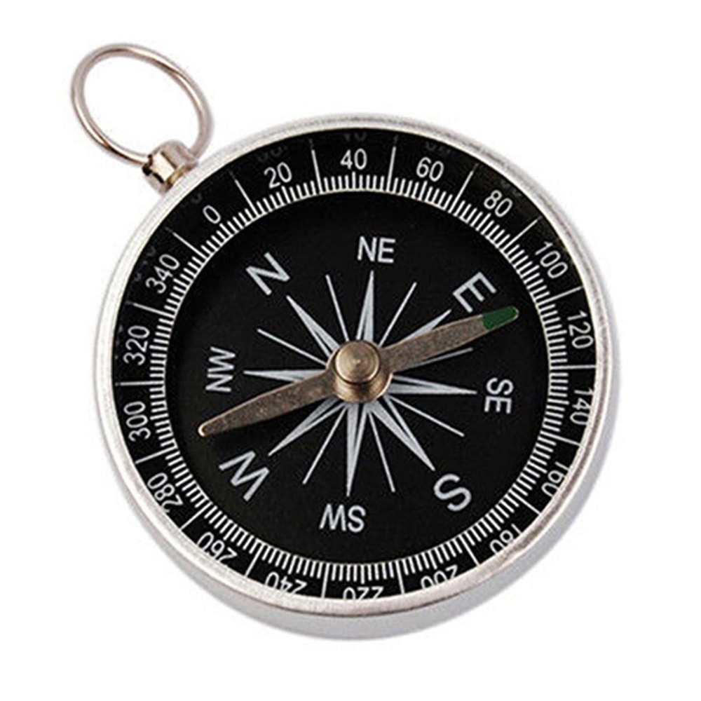 Portable Outdoor Survival Compass Stainless Steel Trekking & Hiking Tool