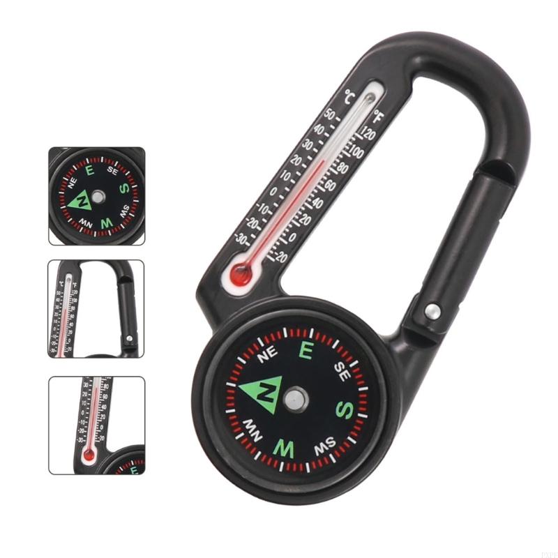 Premium Outdoor Multi Tool Compass Carabiner with Thermometer