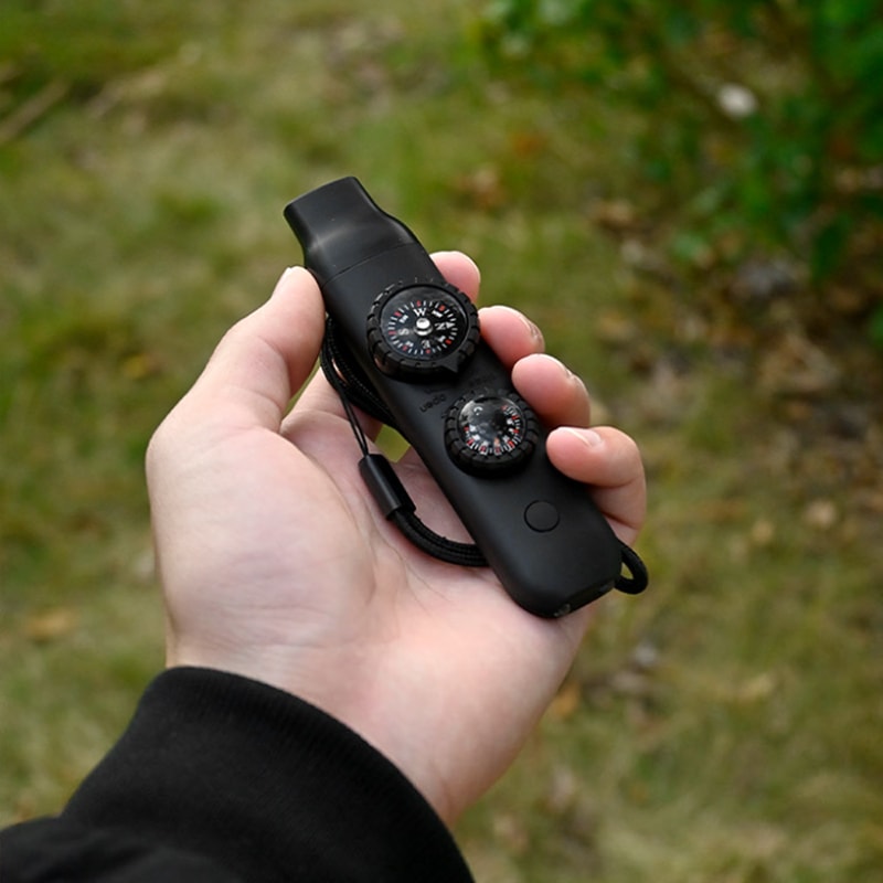 Emergency Survival Whistle with Compass & Flashlight