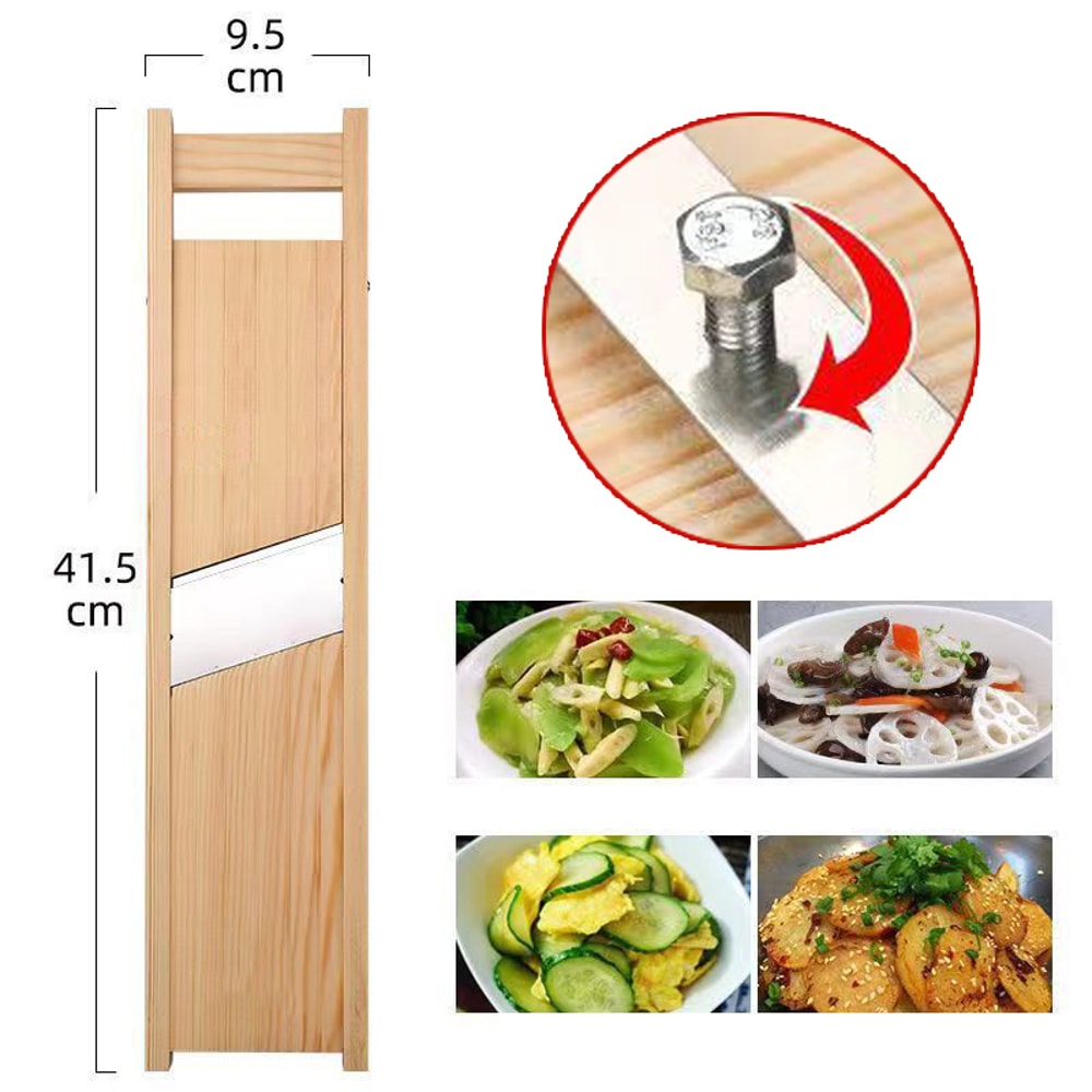 Wooden Vegetable Peeler Stainless Steel Slicer And Grater Tool 1